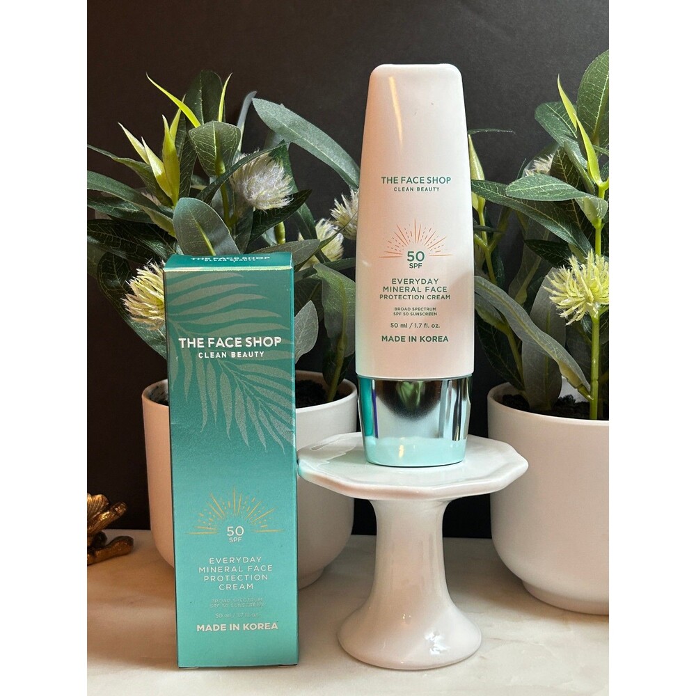 The Face Shop Everyday Mineral Face Protection Cream 1.7 fl SPF 50 BNIB +🎁